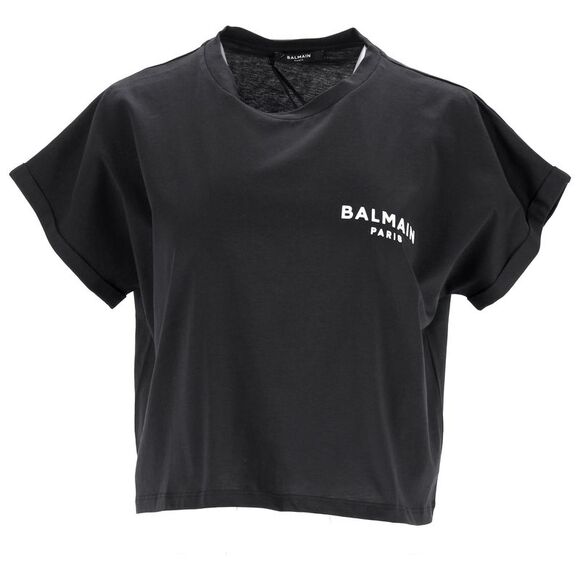 Balmain Crop Top in Black